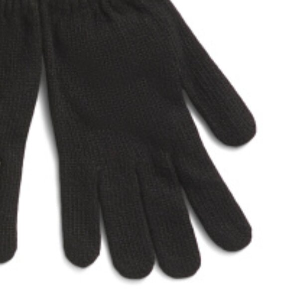 new STILESTRO Made In Italy Wool / Cashmere Blend Decor Ring Gloves black - Picture 3 of 4